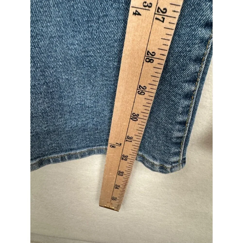 Levis Signature High Rise Loose Straight‎ leg Keans distressed sz 32 - Picture 9 of 12